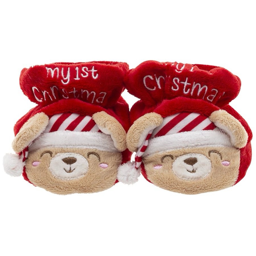 Festive Voice “My First Christmas” Baby Christmas Booties 0-6 months